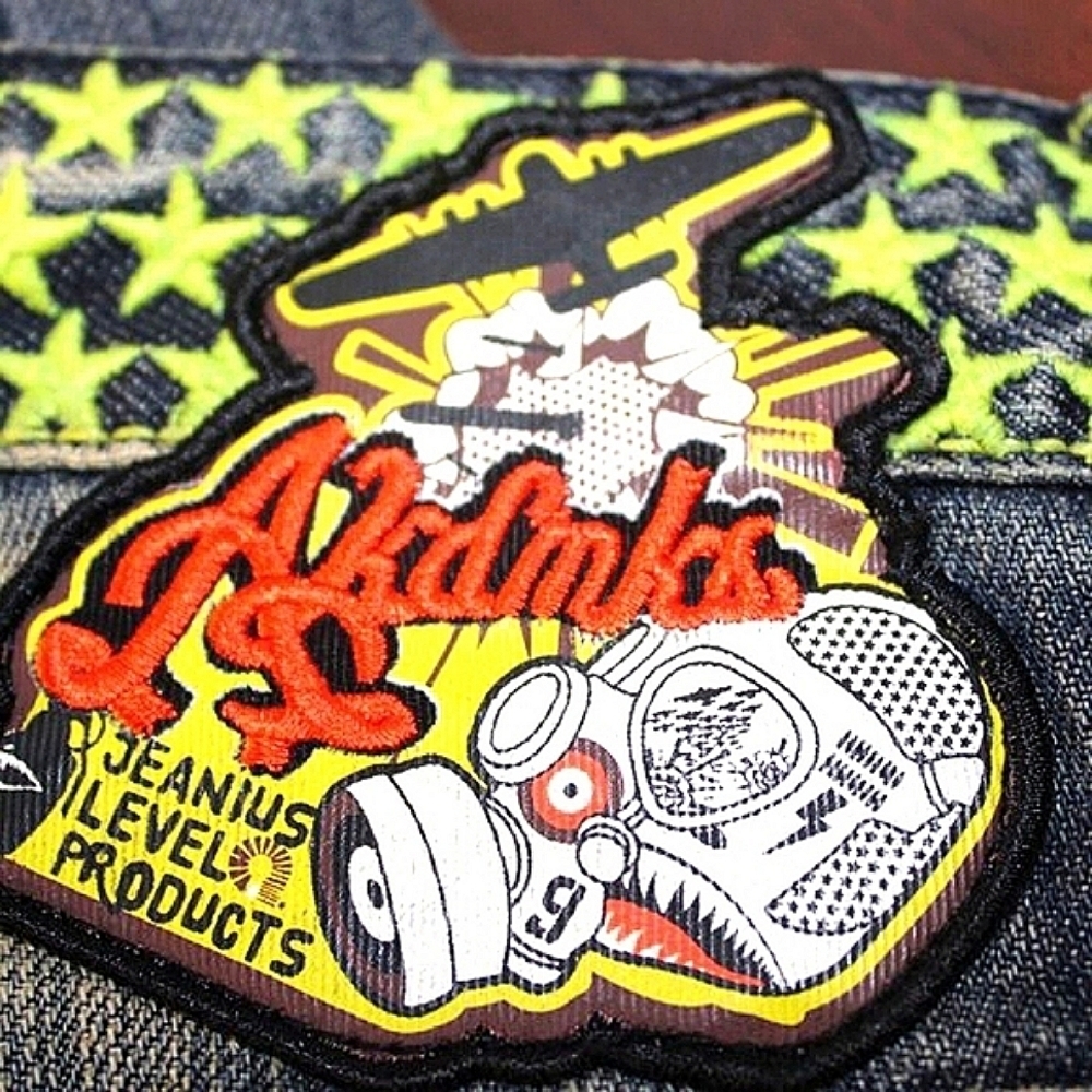 Vintage Akademiks Y2K Hip Hop Jeans 38x32 Baggy Streetwear Graphic 100% Cotton - Picture 3 of 14
